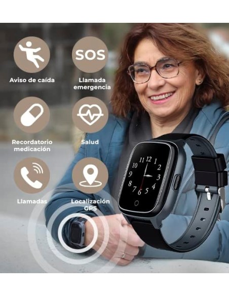Reloj SaveFamily Smartwatch Senior Color Negro para Adultos