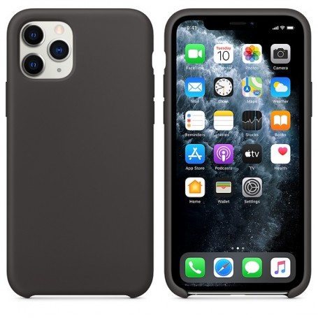 Funda Silicona para Apple iPhone 12 | 12 Pro Negro - Librephonia