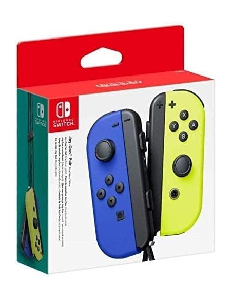 Mandos Inalámbricos Nintendo Switch Joy-con Controlador para Juegos Color Azul y Amarillo Neón