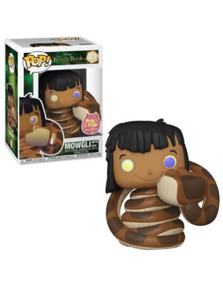 Figura Funko Pop! Disney El Libro de la Selva Mowgli con Kaa Modelo 987 | 51414