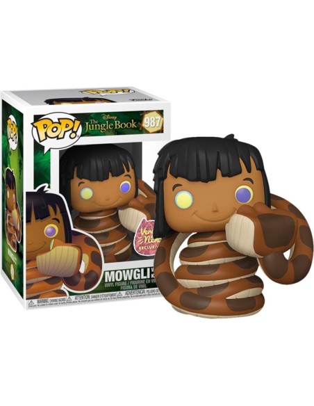 Figura Funko Pop! Disney El Libro de la Selva Mowgli con Kaa Modelo 987 | 51414