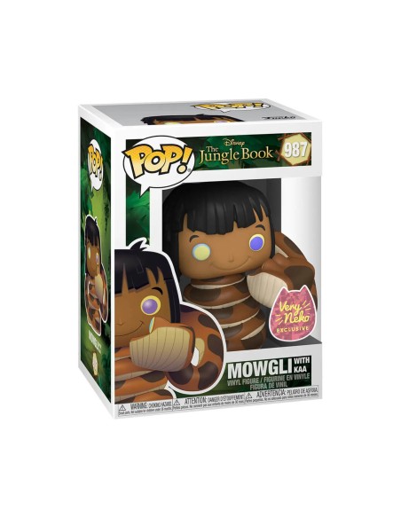 Figura Funko Pop! Disney El Libro de la Selva Mowgli con Kaa Modelo 987 | 51414