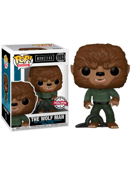 Figura Funko Pop! Películas Universal Studios Monsters Hombre Lobo Modelo 1153 | 58091  Edición Especial