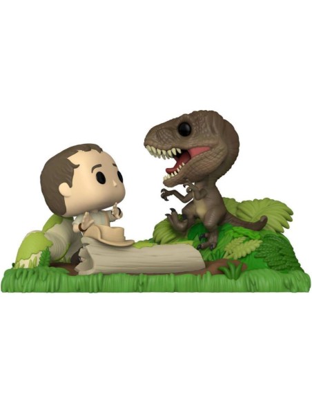 Figura Funko Pop! Moment Jurassic Park Muldoon con Raptor Modelo 1204 | 62811 Edición Especial
