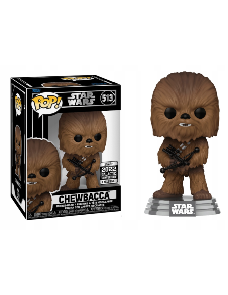 Figura Funko Pop! Star Wars Chewbacca Modelo 513 | 64127 Edición Exclusiva de Funko Convención Galactica 2022