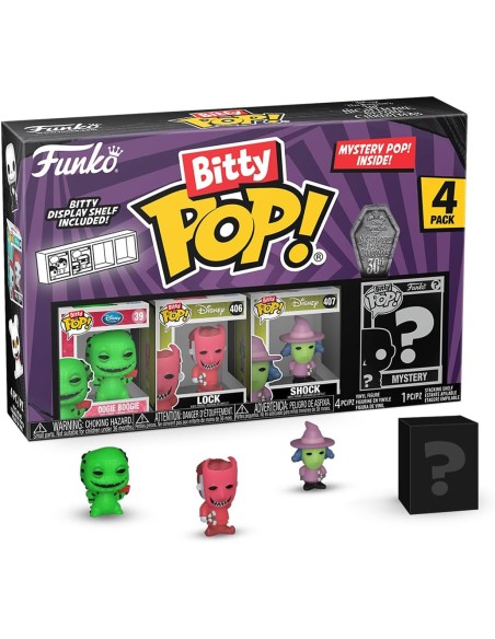 Pack de 4 Funko Bitty Pop! Disney Pesadilla Antes de Navidad Oogie Boogie Modelo 73019