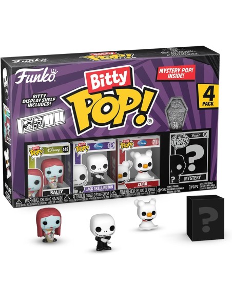 Pack de 4 Funko Bitty Pop! Disney Pesadilla Antes de Navidad Sally Modelo 73021