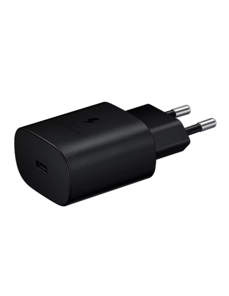 Cargador Samsung 25W Modelo EP-TA800XB y Cable USB C Carga Rápida Negro Sin Embalaje