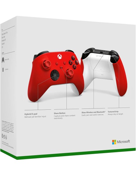 Mando Inalámbrico Microsoft Xbox Serie X y S Color Rojo Pulse Red