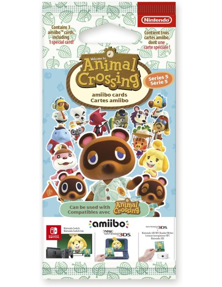 Amiibo Cartas Animal Crossing Serie 5 Sobre de 3 Cartas