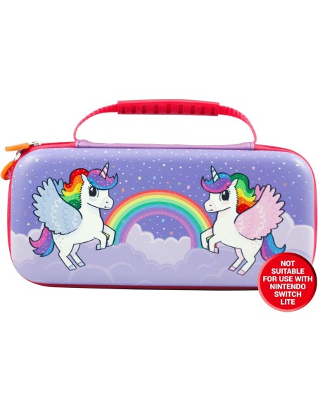 Funda para Nintendo Switch Modelo Unicornios en Rosa y Violeta