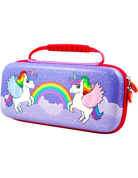 Funda para Nintendo Switch Modelo Unicornios en Rosa y Violeta