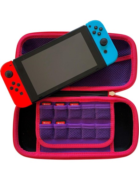 Funda para Nintendo Switch Modelo Unicornios en Rosa y Violeta