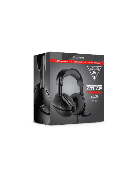 Auriculares Gaming Turtle Beach Modelo Atlas Three color Negro