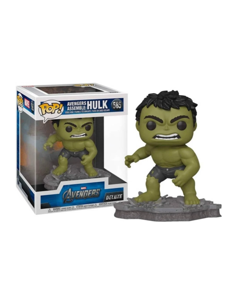 Figura Funko Pop! Marvel Deluxe Avengers Assemble Hulk Modelo 585 | 45634 Edición Exclusiva