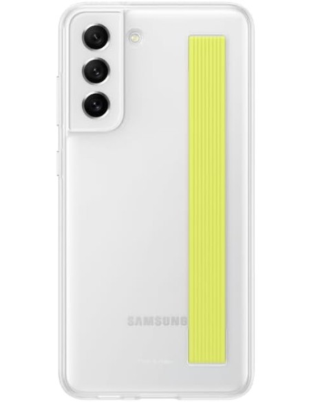 Funda Clear Strap para Samsung Galaxy S21 FE 5G Transparente Blanca Modelo EF-XG990CW
