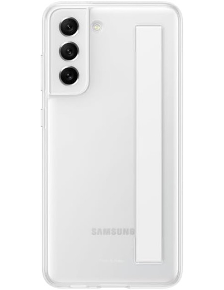 Funda Clear Strap para Samsung Galaxy S21 FE 5G Transparente Blanca Modelo EF-XG990CW