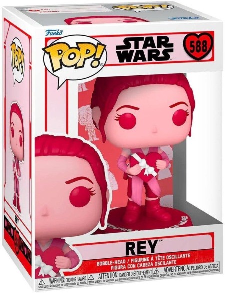 Figura Funko Pop! Star Wars Rey Modelo 588 | 67614 Edición Especial San Valentín
