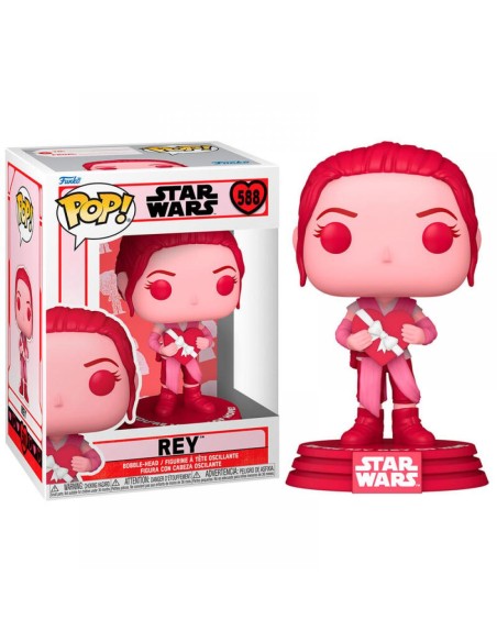 Figura Funko Pop! Star Wars Rey Modelo 588 | 67614 Edición Especial San Valentín