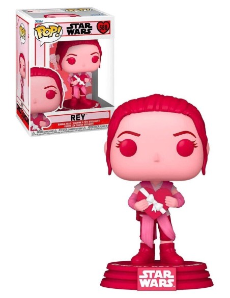 Figura Funko Pop! Star Wars Rey Modelo 588 | 67614 Edición Especial San Valentín