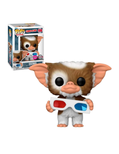 Figura Funko Pop! Películas Los Gremlins Gizmo Modelo 1146 | 57937 Edición Especial Flocked