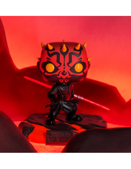 Figura Funko Pop! Star Wars Red Saber Series Darth Maul Modelo 520 | 63294 Edición Especial Brilla en la Oscuridad