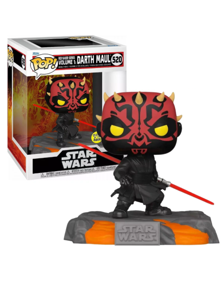 Figura Funko Pop! Star Wars Red Saber Series Darth Maul Modelo 520 | 63294 Edición Especial Brilla en la Oscuridad