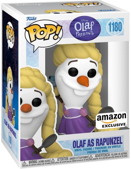 Figura Funko Pop! Disney Olaf como Rapunzel Modelo 1180 | 61825 Edición Exclusiva de Amazon