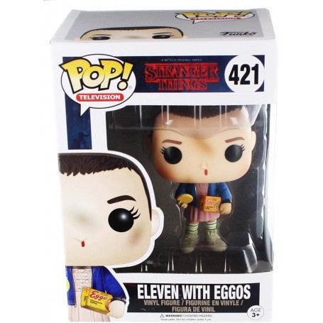 Figura Funko POP! Stranger Things Once con galletas Eggos Modelo 421 |13318 | Caja Dañada Outlet