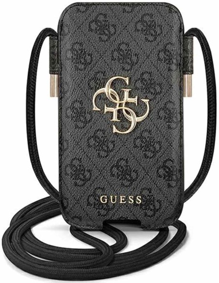 Funda Bolso Cartera Guess para Teléfono 6,7 pulgadas Modelo 4G color Gris  y logo dorado GUPHL4GMGGR