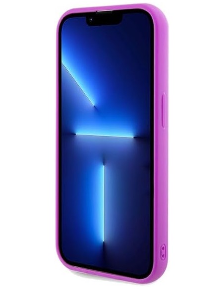 Funda Guess para Apple iPhone 14 Pro Color Fucsia con brillantes y logo dorado GUHCP14LPMSDGSF