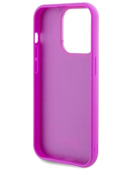 Funda Guess para Apple iPhone 14 Pro Max Color Fucsia con brillantes y logo dorado GUHCP14XPMSDGSF