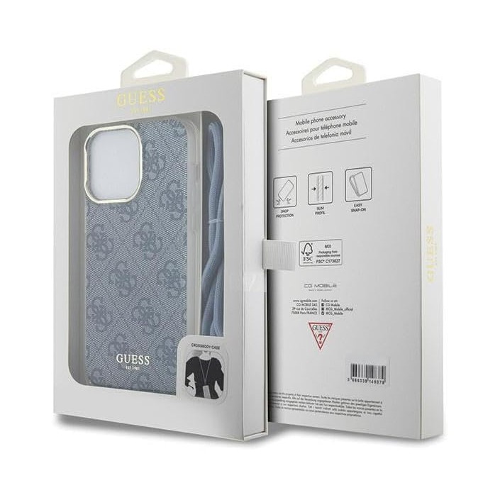 Funda Guess en Silicona diseño 4G con Cordón...