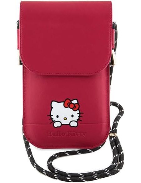 Funda Bolso Cartera Hello Kitty para Teléfono Daydreaming Cord color Rojo HKOWBSKCDKP
