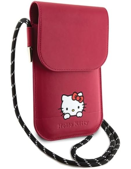 Funda Bolso Cartera Hello Kitty para Teléfono Daydreaming Cord color Rojo HKOWBSKCDKP
