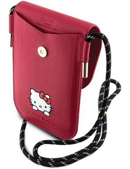 Funda Bolso Cartera Hello Kitty para Teléfono Daydreaming Cord color Rojo HKOWBSKCDKP