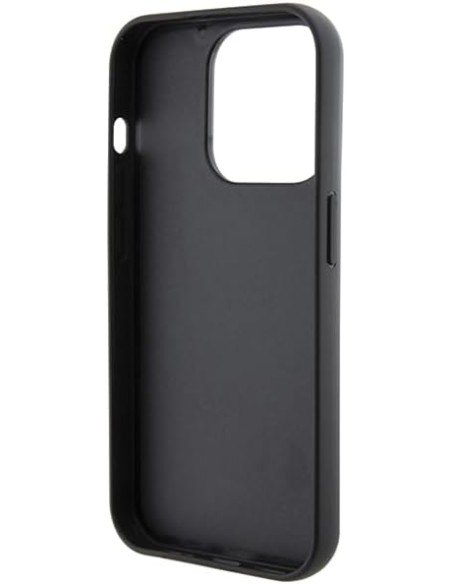 Funda Karl Lagerfeld para Apple iPhone 14 Pro Max Color Negro Modelo Gripstand Saffiano Choupette Pin KLHCP14XGSACHPK