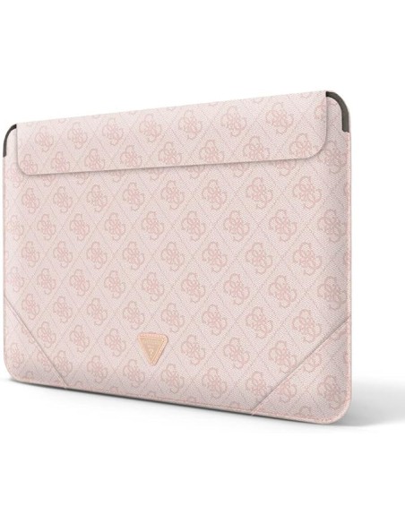 Funda Guess para portátil y tablet de 14" diseño 4G color Rosa con logo GUCS14P4TP