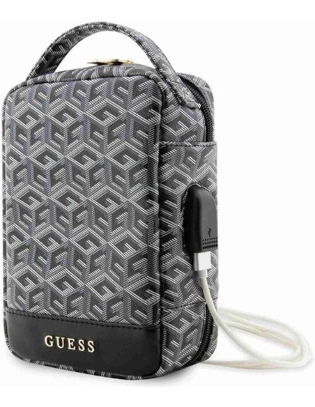 Bolso Organizador Guess Modelo GCube Stripe color Negro GUHBHGCFSEK
