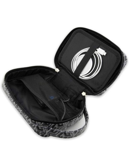 Bolso Organizador Guess Modelo GCube Stripe color Negro GUHBHGCFSEK