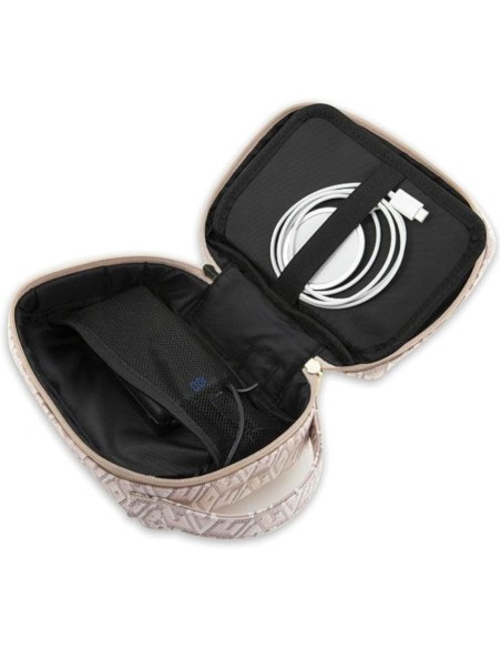 Bolso Organizador Guess Modelo GCube Stripe color Rosa GUHBHGCFSEP