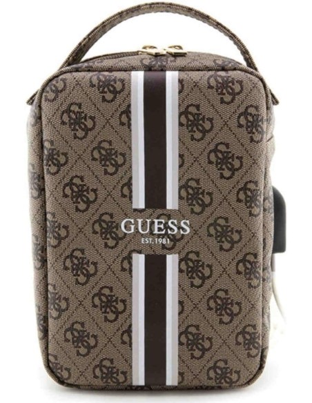Bolso Organizador Guess Modelo 4G color Marrón Estampado de rayas GUHBP4RPSW
