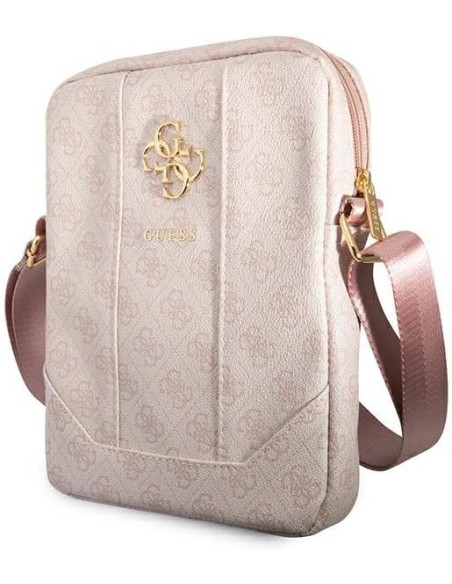 Funda Bolso Guess para tablet 10" Modelo 4G color Rosa con logo dorado GUTB10G4GFPI