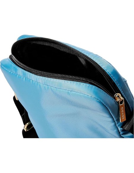 Funda Bolso Guess para tablet 10" Modelo Nylon color Azul con logo triángulo GUTB10NTMLLB