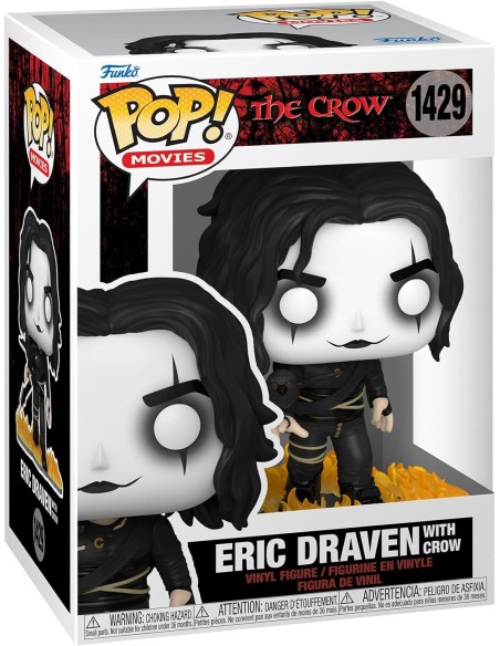 Figura Funko Pop! Películas El Cuervo Eric Draven con Cuervo Modelo 1429 | 72380