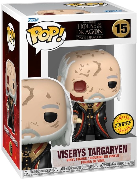 Figura Funko Pop! Series Juego de Tronos Casa del Dragón Viserys Targaryen Modelo 15 | 76474 Edición Chase