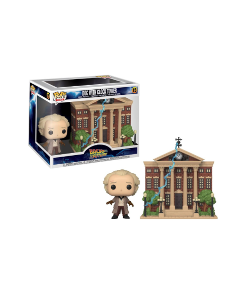 Figura Funko Pop! Town Regreso al Futuro Doc con Reloj de la Torre Modelo 15 | 46910