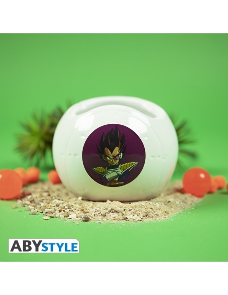 Taza Mágica de Cerámica Abystyle Bola de Dragón Z Modelo Cápsula Espacial Vegeta