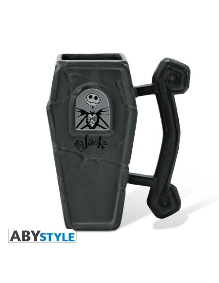 Taza de Cerámica Abystyle Pesadilla Antes de Navidad Modelo Ataúd de Jack