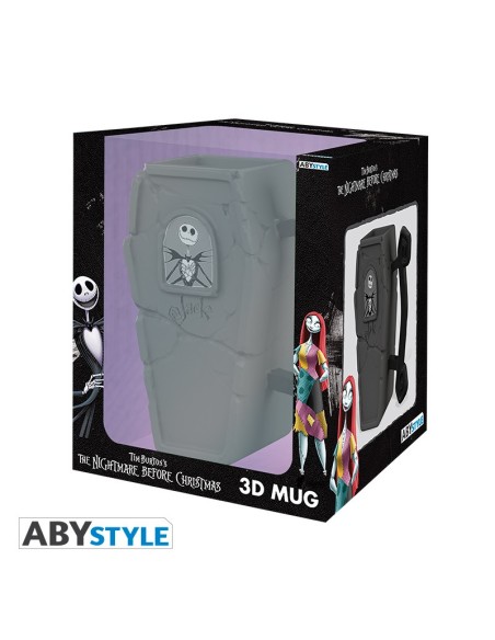 Taza de Cerámica Abystyle Pesadilla Antes de Navidad Modelo Ataúd de Jack